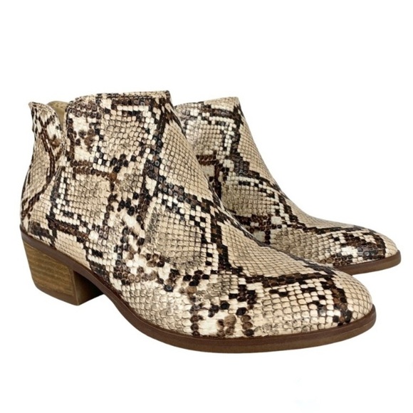 Michael Shannon Shoes - MICHAEL by MICHAEL SHANNON Nadya Reptile Snakeskin Print Bootie Boots 6